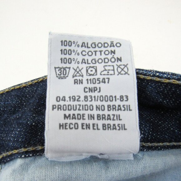 Basic Law Women's Button Fly Wide Leg Low Rise Embroidered Pocket Blue Jeans 8 - Picture 10 of 10